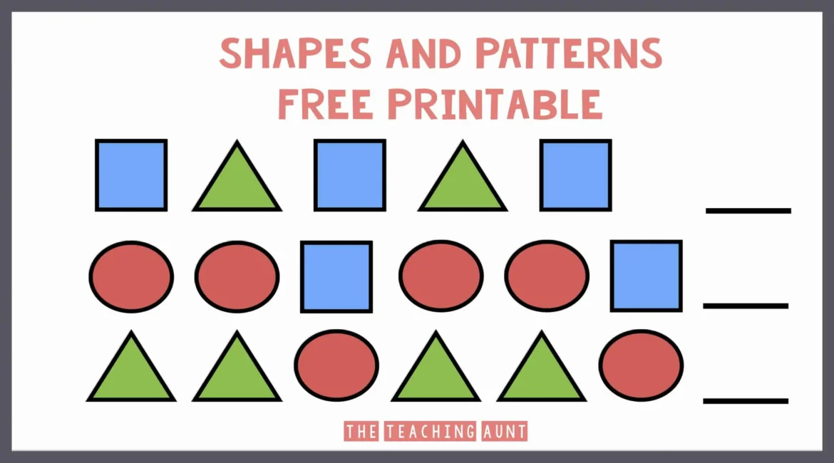 Engaging Shape Pattern Worksheets for Kindergarten to Boost Early Learning Skills